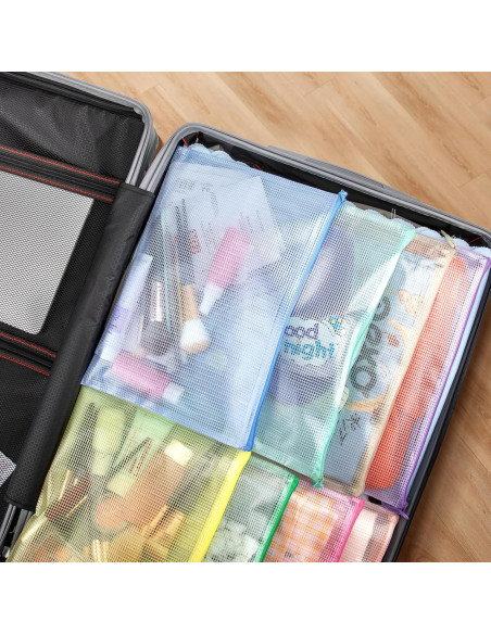 Bolsas de Cremallera de Malla Smarpau 32PCS A4 Impermeables