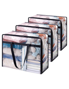 Bolsas de Almacenamiento Transparentes Lifewit 3 Piezas 40L