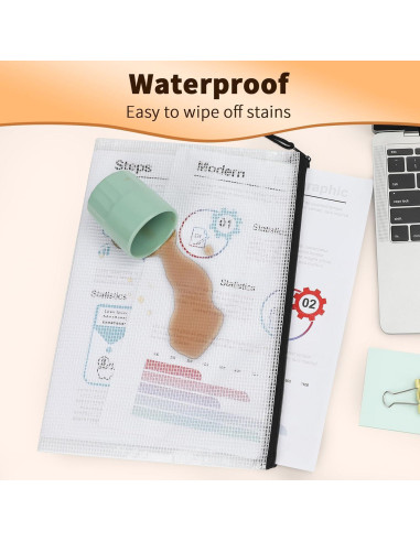 Bolsa de Documentos con Cierre Umriox 18PCS 42.9x31.5cm Negra