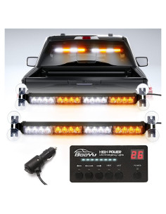 Barra de Luz LED de Emergencia BooYu 32 LEDs 64W Ámbar/Blanco