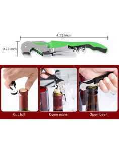 12 Sacacorchos Plegables RECUTMS de Acero Inoxidable 2