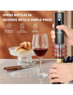 Sacacorchos Eléctrico JINGASA con Accesorios para Vino 2