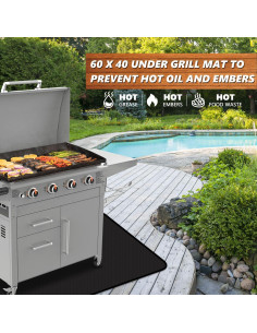 Tapete para Parrilla Rumlick HDC-153 60x40cm A Prueba de Fuego 2
