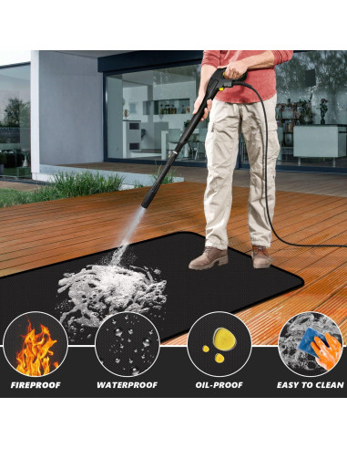 Tapete para Parrilla Rumlick HDC-153 60x40cm A Prueba de Fuego