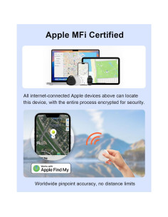 4 Localizadores de Llaves Bluetooth Nutale, Certificado Apple, 121.92m 2