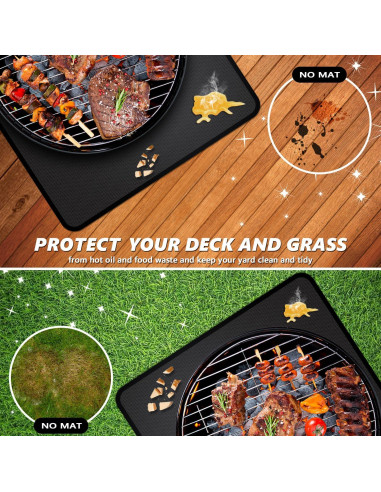 Tapete para Parrilla Rumlick HDC-153 60x40cm A Prueba de Fuego