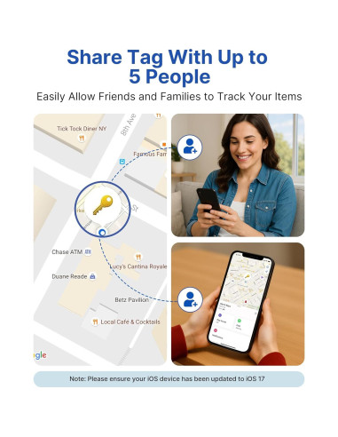 Paquete de 4 rastreadores Bluetooth Aircovered AK101