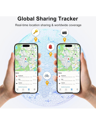 Localizador Bluetooth Beyamis Air Tag Negro con Fundas y Batería