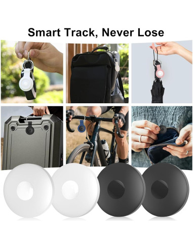 Localizador Bluetooth Beyamis Air Tag Negro con Fundas y Batería