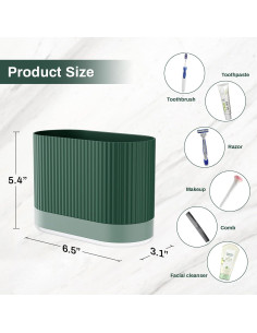 Soporte de Cepillo de Dientes Verde JDOTL para Niños con Drenaje 2