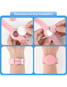 Paquete de 2 pulseras AirTag Vancle para niños - Silicona Impermeable 2