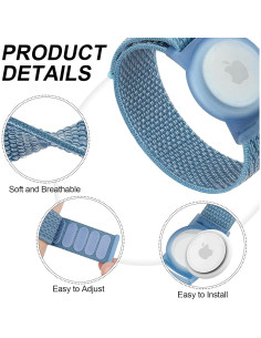 Paquete de 3 Pulseras de Nylon Vancle para AirTag Niños 2