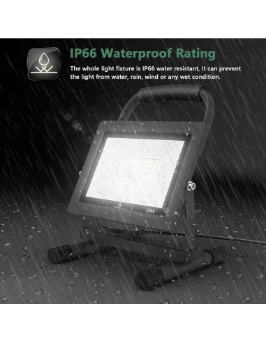 Luz de Trabajo LED Glorious-Lite 50W 5000LM IP66 Ajustable