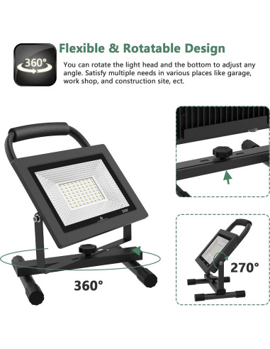 Luz de Trabajo LED Glorious-Lite 50W 5000LM IP66 Ajustable