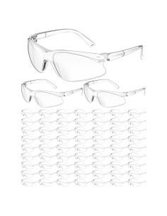 Xuhal 100 Pares Gafas de Seguridad Claras ANSI Z87.1