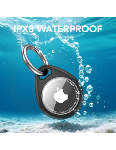 Paquete de 4 Fundas Ultra Finas para Apple AirTag - Impermeables IPX8