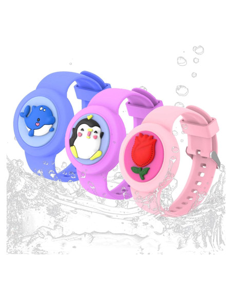 Pulsera Impermeable BoAn para Airtag - Pack 3 Colores Niños Pulsera Impermeable BoAn para Airtag - Pack 3 Colores Niños