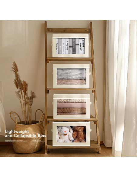 Cajas de Almacenamiento Plegables Homsorout - 3 Unidades Beige Cajas de Almacenamiento Plegables Homsorout - 3 Unidades Beige