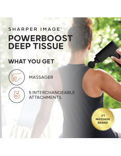 Pistola de Masaje Powerboost Sharper Image - 6 Velocidades, 5 Accesorios 2
