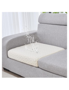 Cubierta de cojín de sofá Genina 1 asiento beige impermeable