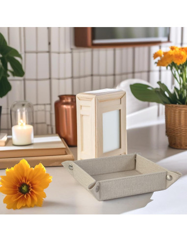 Bandeja de Joyería UnionBasic Beige, Organizador de Escritorio 22.23 cm