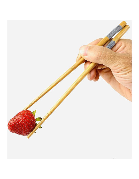 Juego de 5 pares de palillos de bambú JapanBargain 23 cm