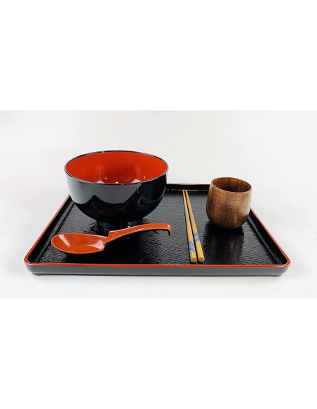 Juego de 5 pares de palillos de bambú JapanBargain 23 cm