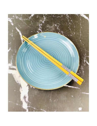 Juego de 5 pares de palillos de bambú JapanBargain 23 cm