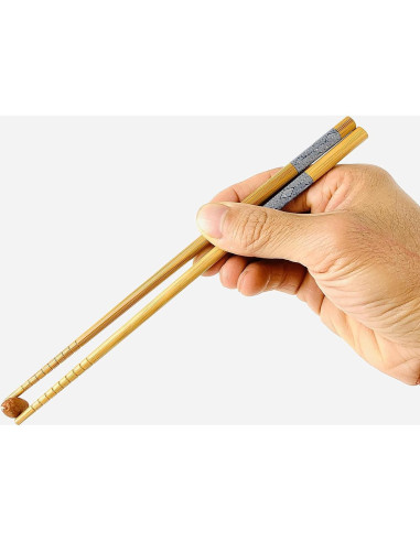 Juego de 5 pares de palillos de bambú JapanBargain 23 cm