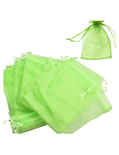 30 Bolsas de Malla Reutilizables LUOTIVON 9.9x14.9 cm Verde