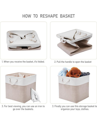 Cestas de Almacenamiento ISEMINGLA 33x33 cm Paquete de 6