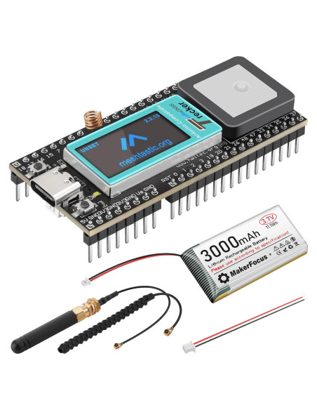 Rastreador Inalámbrico MakerFocus ESP32-S3 con GPS y LoRa