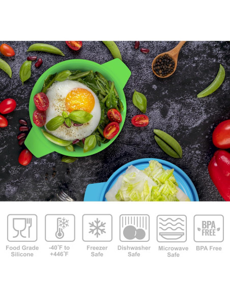 Cocinero de Huevos Bakerpan 350ml Silicona Colapsable