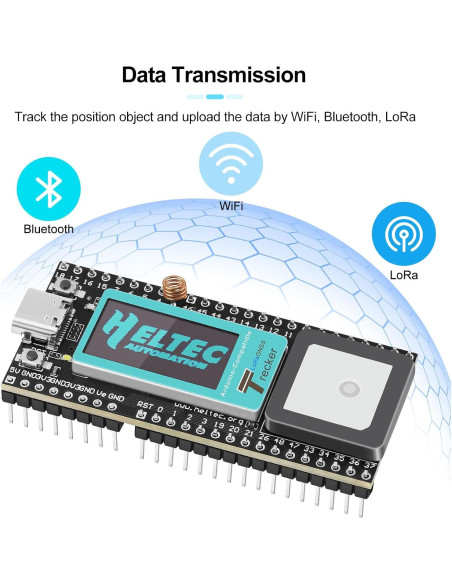 Rastreador Inalámbrico MakerFocus ESP32-S3 con GPS y LoRa