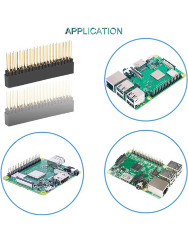 10 Conectores de Encabezado Femenino 2x20 40 Pines 2.54mm DKARDU
