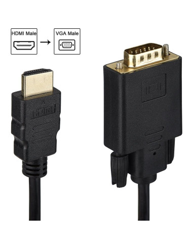 Cable HDMI a VGA Wonlyus 3 Metros Macho a Macho 1080P