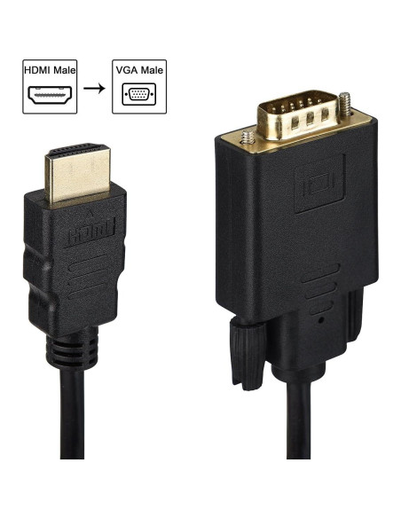 Cable HDMI a VGA Wonlyus 3 Metros Macho a Macho 1080P Cable HDMI a VGA Wonlyus 3 Metros Macho a Macho 1080P