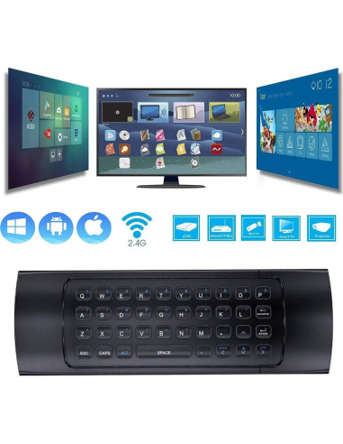 Control Remoto Air Mouse MX3 Pro Inalámbrico 2.4G con Teclado