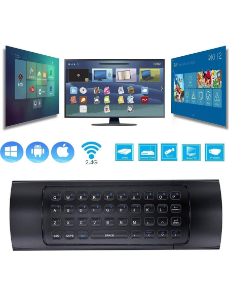 Control Remoto Air Mouse MX3 Pro Inalámbrico 2.4G con Teclado
