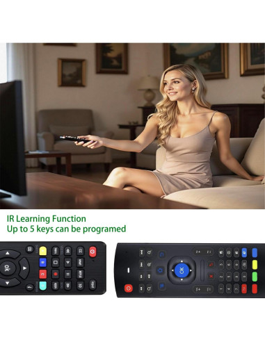 Control Remoto Air Mouse MX3 Pro Inalámbrico 2.4G con Teclado