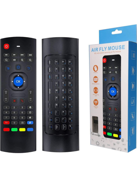 Control Remoto Air Mouse MX3 Pro Inalámbrico 2.4G con Teclado