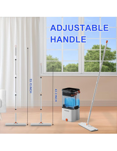 Juego de trapeador plano TIVAXO S22 con cubo y 2 almohadillas 2