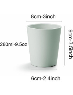 Juego de 2 Tazas para Cepillo de Dientes RabyLeo - 280ml Gris y Verde 2