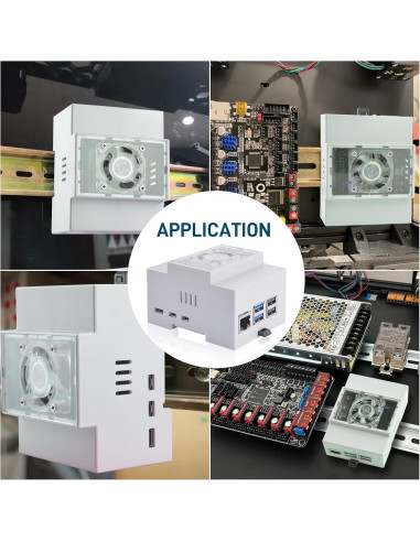 Caja para Raspberry Pi 5 GeeekPi con Enfriador Activo Negro