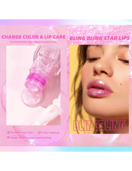 Aceite de Labios Cambiante de Color FYEBOO 8.5 ml Hidratante