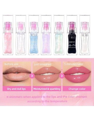 Aceite de Labios Cambiante de Color FYEBOO 8.5 ml Hidratante