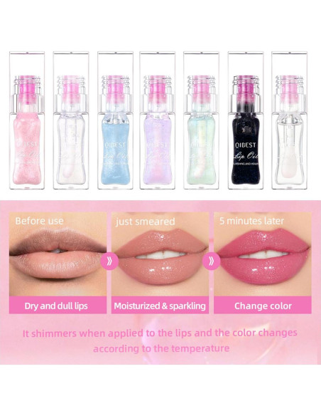 Aceite de Labios Cambiante de Color FYEBOO 8.5 ml Hidratante