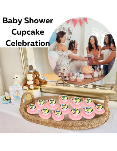 Set de 12 Moldes para Cupcakes de Silicona Evelots - Rosa