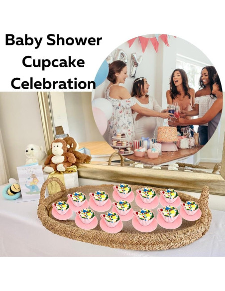 Set de 12 Moldes para Cupcakes de Silicona Evelots - Rosa