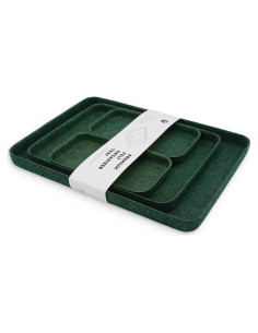 Organizador de escritorio Welaxy EDC Catchall 4 piezas fieltro verde